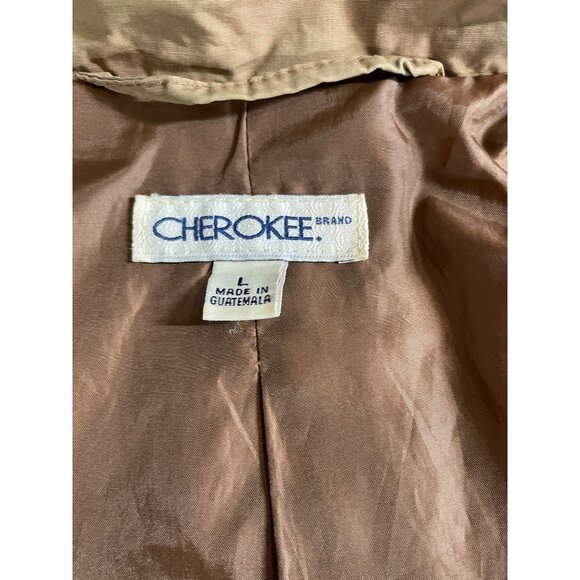 Cherokee Womens Size Large Lined Iridescent Brown/Green Full Zip Hooded Jacket - Picture 7 of 11